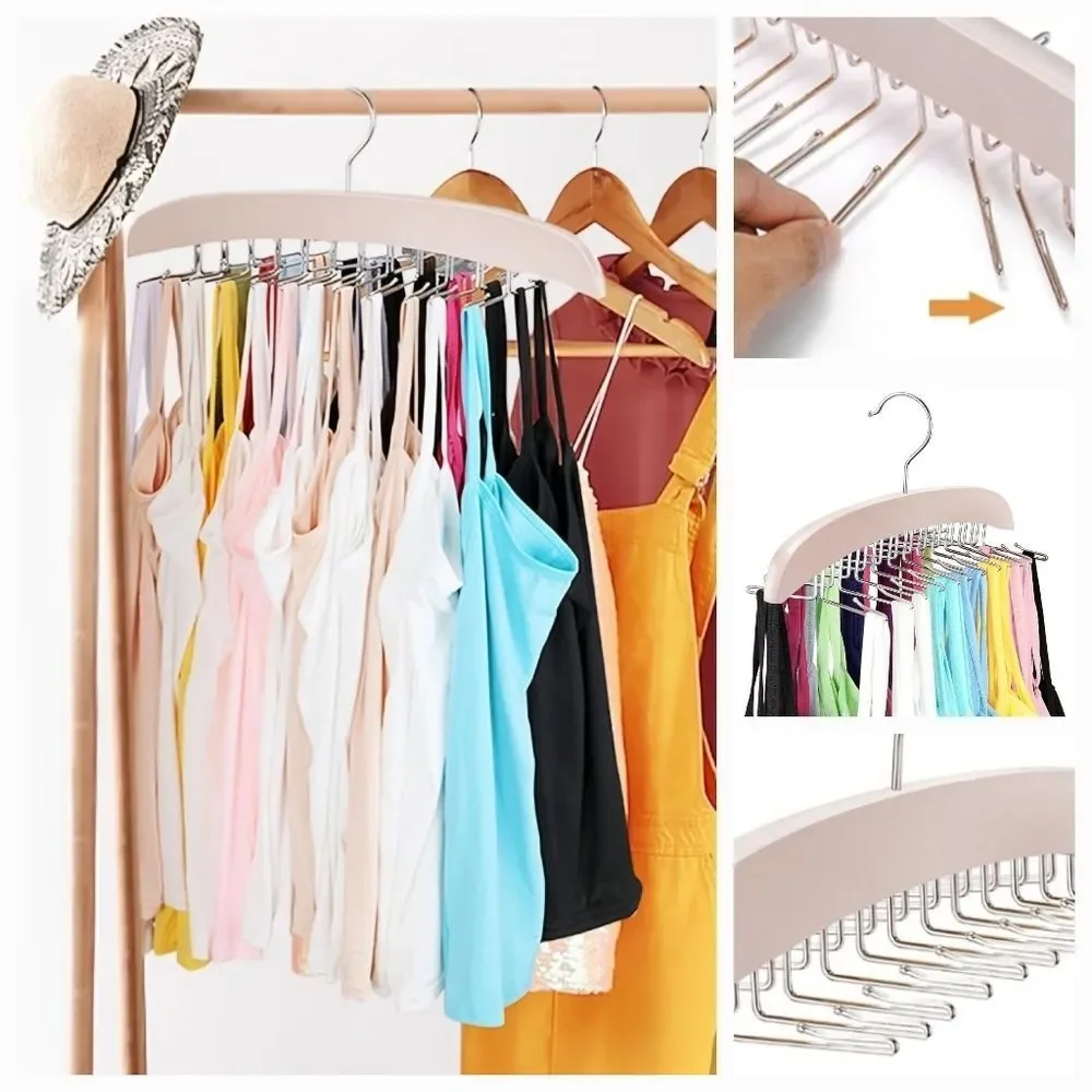 📷🔸️NWOT Rose Gold Rotating Space Saving Wood Hanger